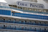 Balconies on a cruise ship with the words "Coral Princess" 