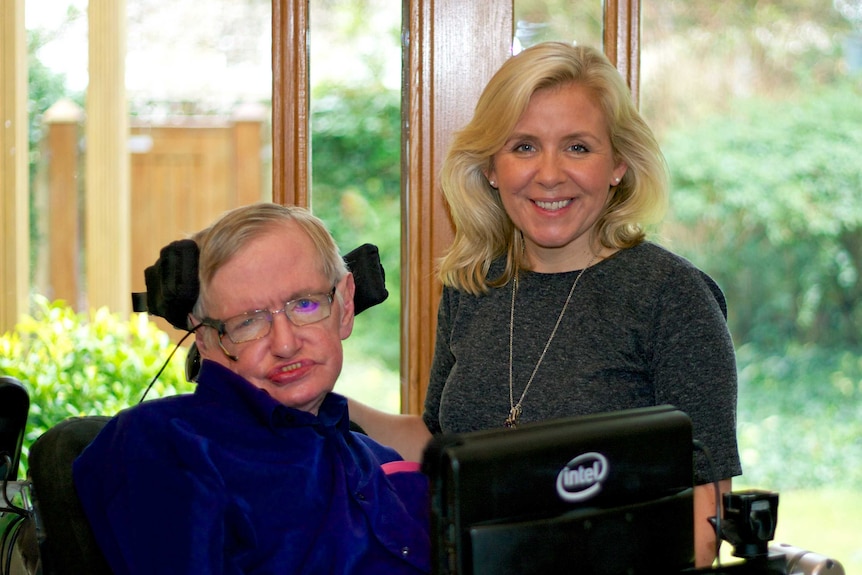 World famous physicist Stephen Hawking and his daughter Lucy