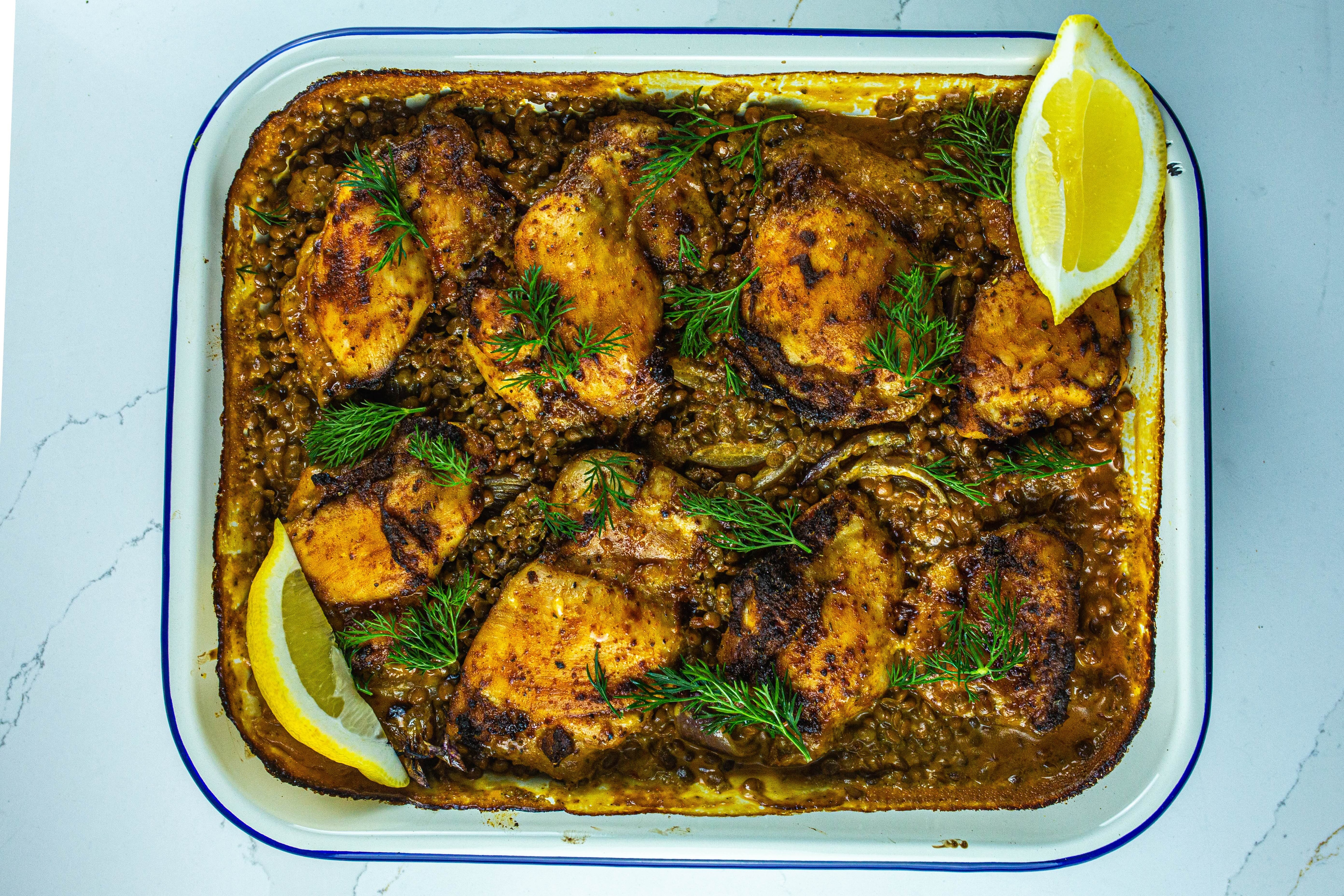 A Chicken And Lentil Tray Bake With Just 10 Minutes Of Prep - ABC News