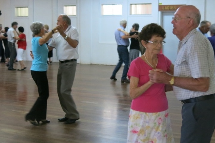 Dancing at QRI hall in Rockhampton