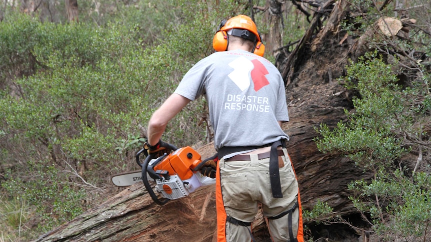 Team Rubicon Australia CEO Geoff Evans undertaking community work in Langi Ghiran State park