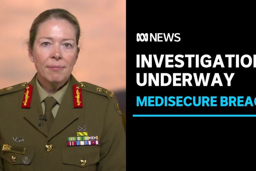Investigation Underway, Medisecure Breach: Woman in Australian Army green uniform looking directly at the camera.