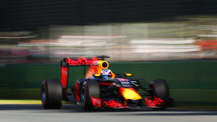 Daniel Ricciardo races at the Australian Grand Prix