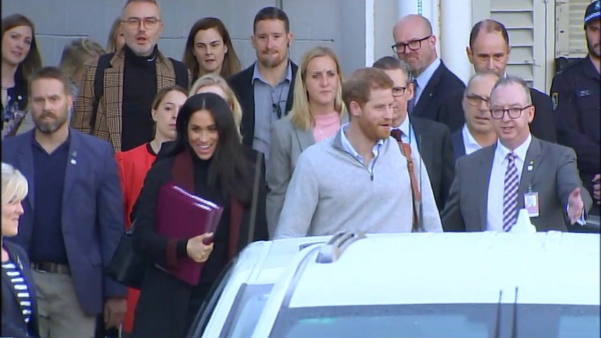 Meghan and Prince Harry arrive in Sydney for first royal tour