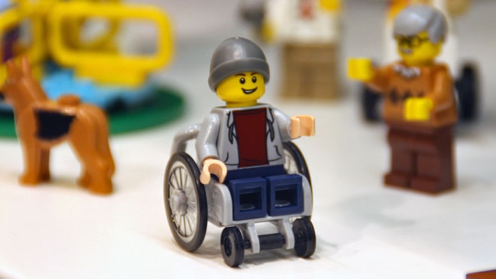 Lego figure of a wheelchair user