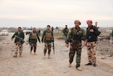 Kurdish forces on patrol