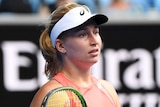Daria Gavrilova looks disappointed during a defeat at the Australian Open