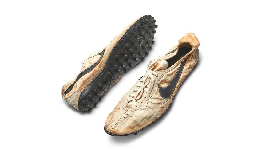 A pair of tattered 'Moon Shoes'