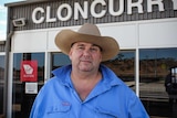 Hamish Griffin standing in a wide-brim hat out the front of the Cloncurry airport.