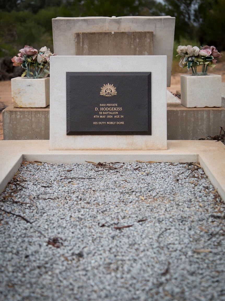 Buried in Nichols Point cemetery, Private Daniel Hodgekiss laid in an unmarked grave for 88 years.