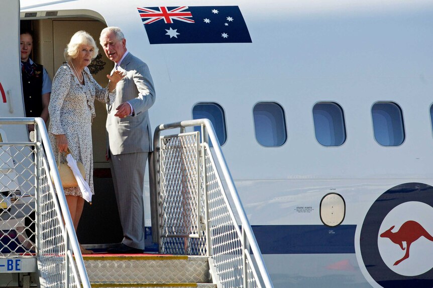 Prince Charles and his wife Camilla flew out of Perth on Sunday afternoon.