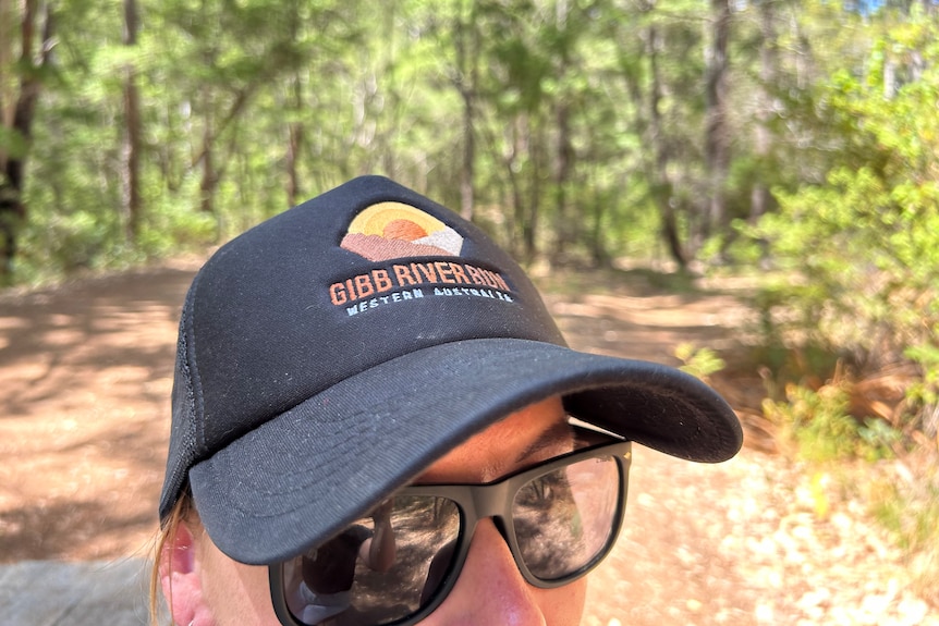 A close up photo of a cap with the words Gibb River Run written on it