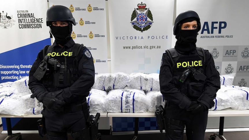 AFP officers with pseudoephedrine after bust in Melbourne