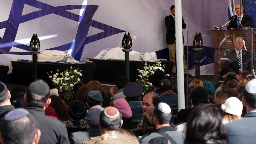 Funeral for Jewish victims of Paris attacks