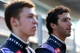 Red Bull drivers Daniil Kvyat and Daniel Ricciardo