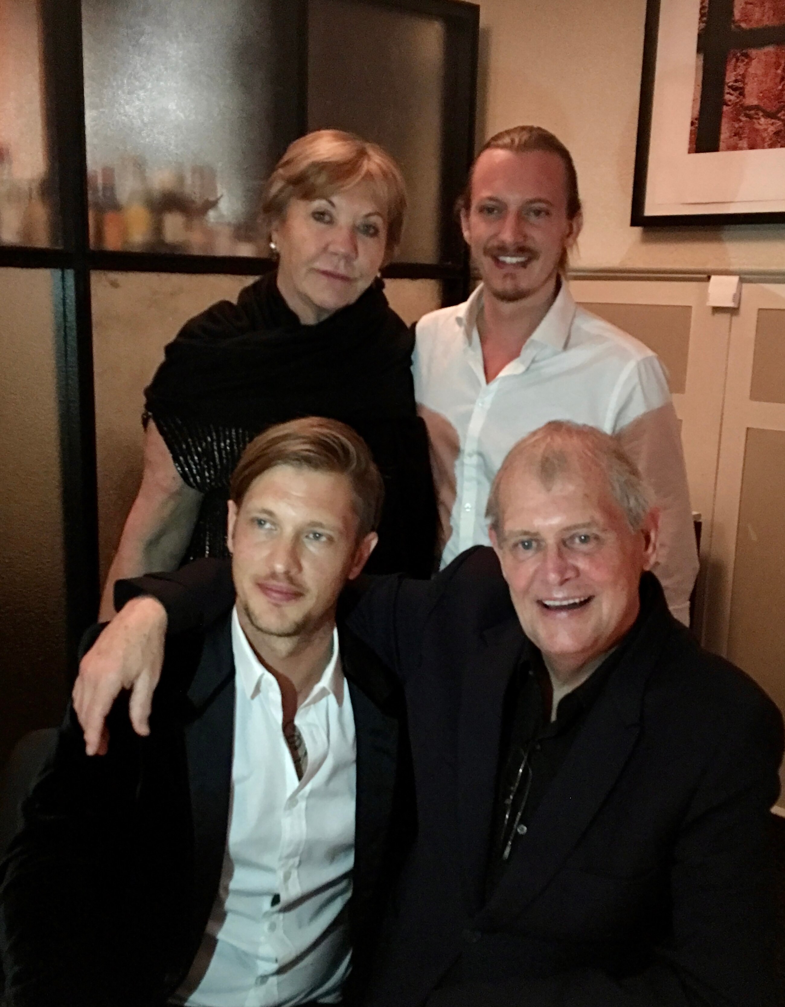 John Farnham with wife Jill and sons James and Rob