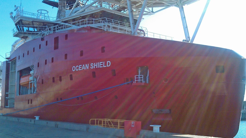 Defence vessel Ocean Shield at HMAS Stirling