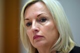 Australia Post CEO Christine Holgate appears before a Senate estimates hearing.