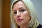 Australia Post CEO Christine Holgate appears before a Senate estimates hearing.