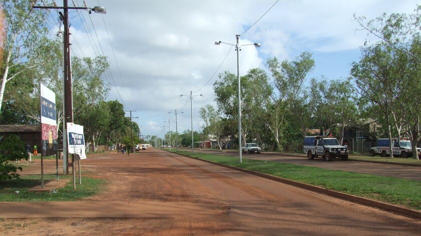 Main street of Wadeye in NT
