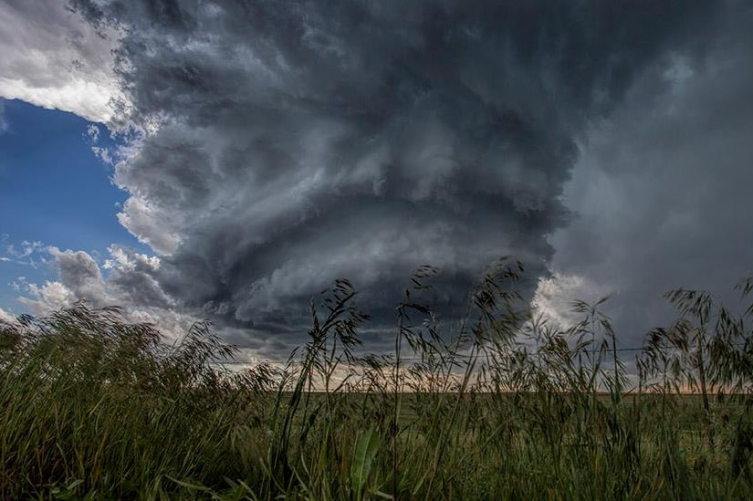 A storm brews outside Matheson, Colorado.