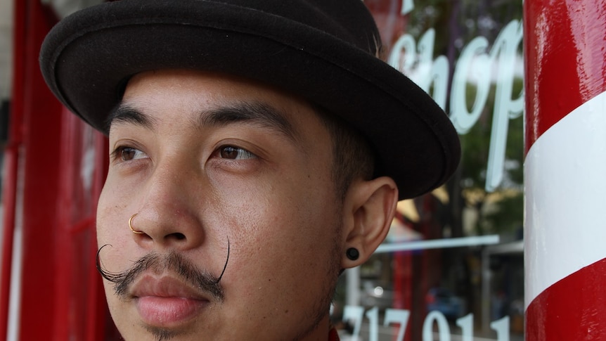 Dino Puria, a Bunbury barber with big plans for his little mustache