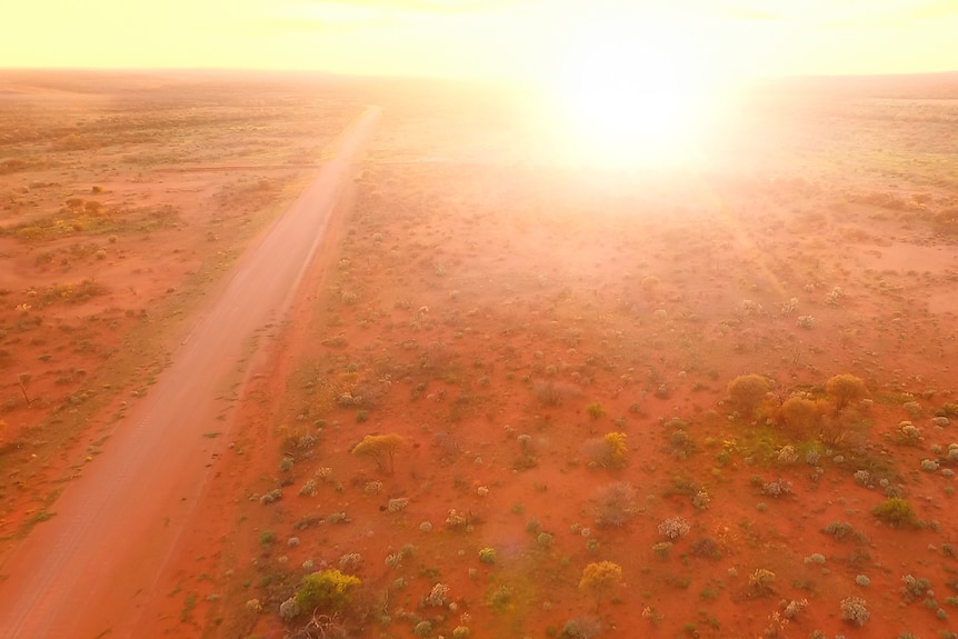 sun rise over the outback