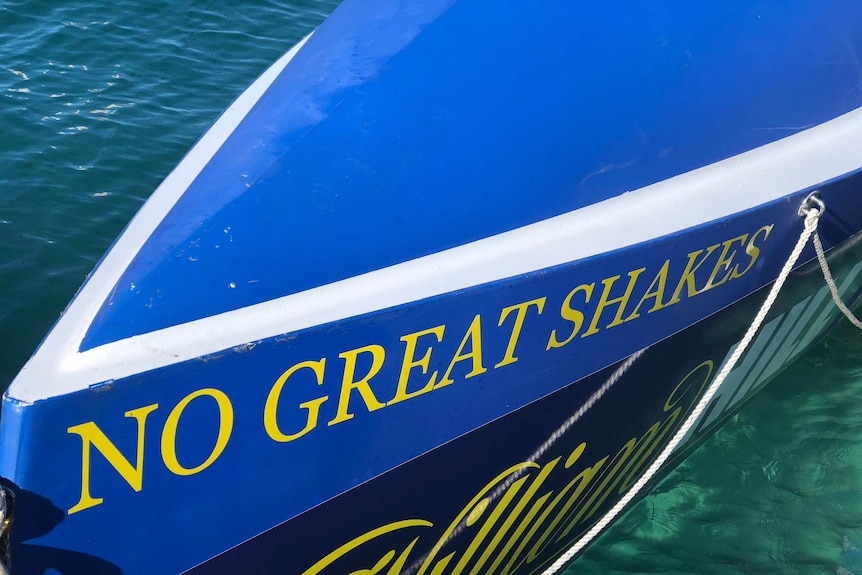 Picture of the logo on the rowing boat.