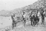 Soldiers on beach at Anzac Cove in Gallipoli in 1915