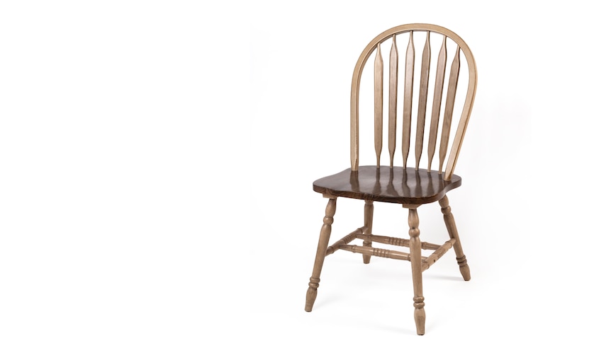 wooden chair with a backrest on a white background. isolated. Winsome Wood Windsor Beech Chairs.