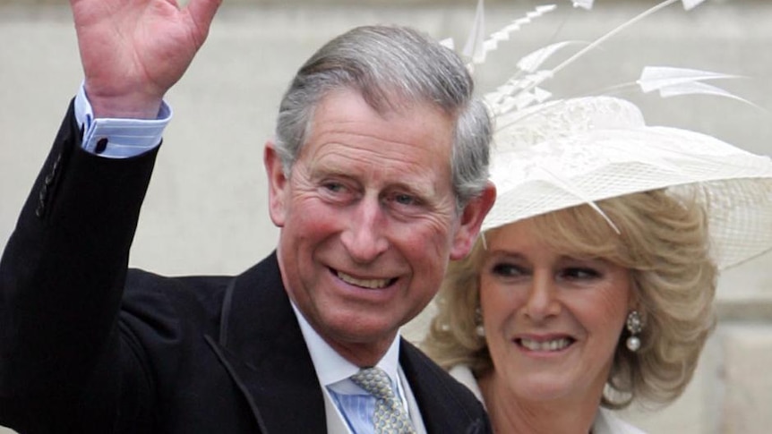Prince Charles and Camilla at their wedding in April 2005