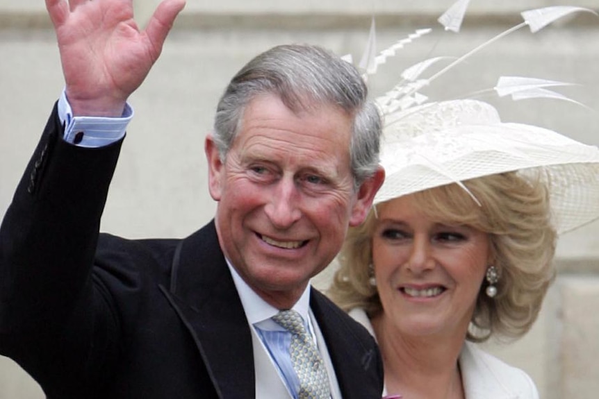 Prince Charles and Camilla at their wedding in April 2005