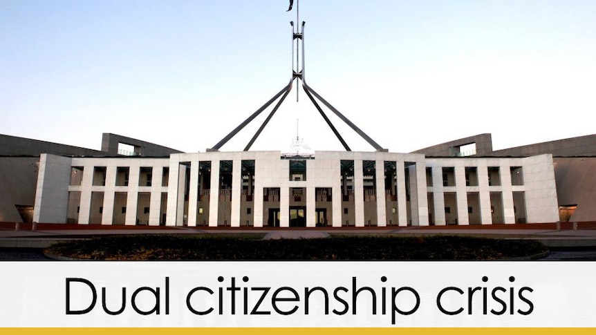 parliament house text dual citizenship scandal yellow bar