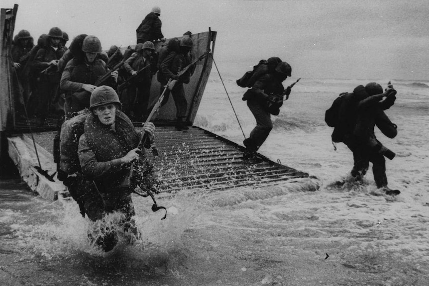 A photo from the exhibition 'Diggers in the Nam', which is currently on display in Townsville