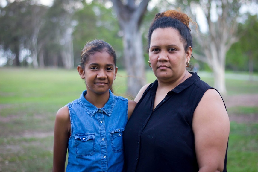 Tanisha Blair with her mother Renee McDonald, 2017