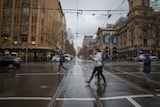 Swanston Street in Melbourne's CBD with no trams.