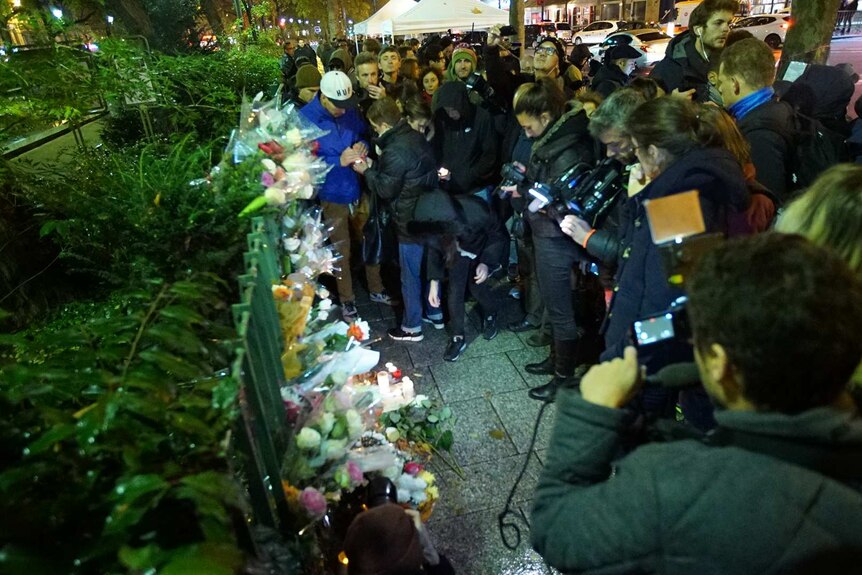 Makeshift memorials have appeared at sites across the French capital.
