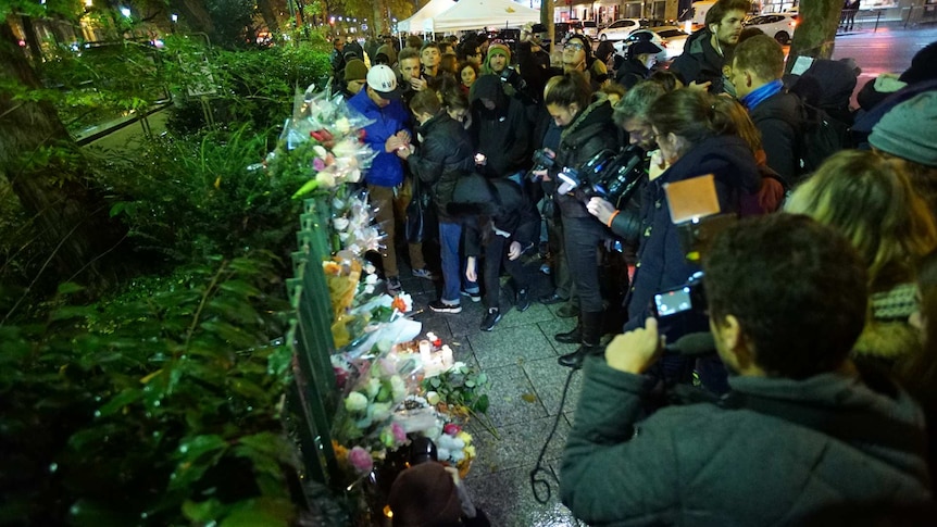 Makeshift memorials have appeared at sites across the French capital.