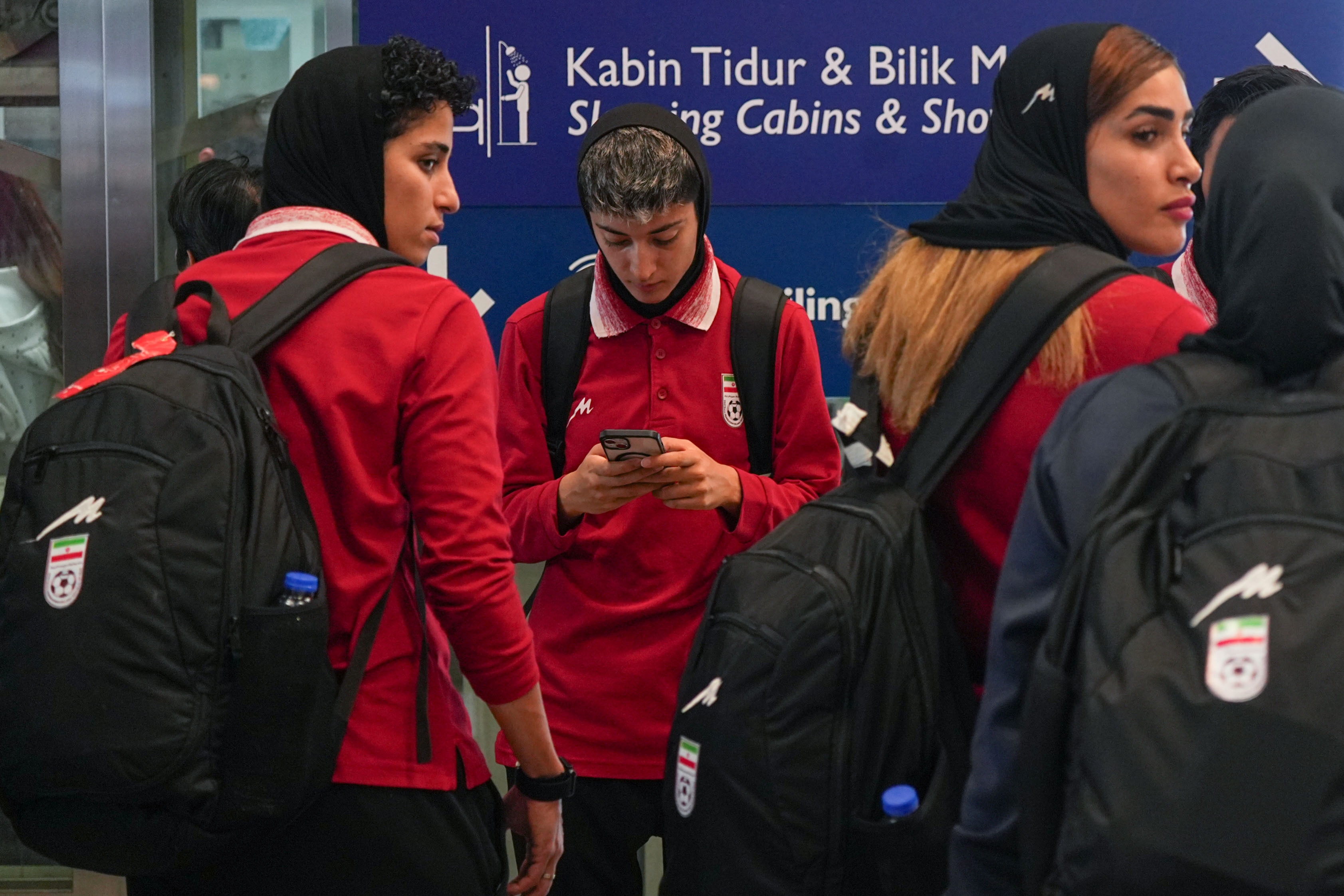 Iran football team at KL airport
