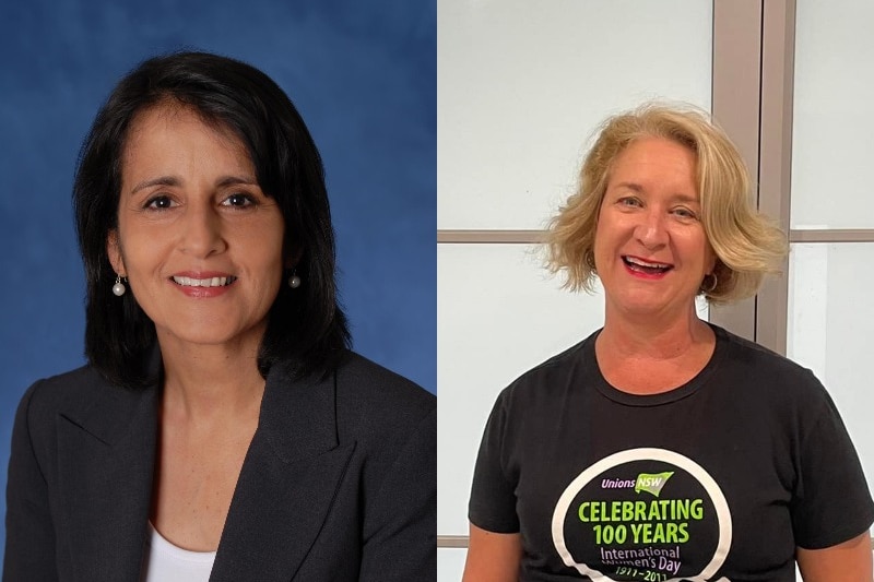 A composite headshot picture of two women labor candidates