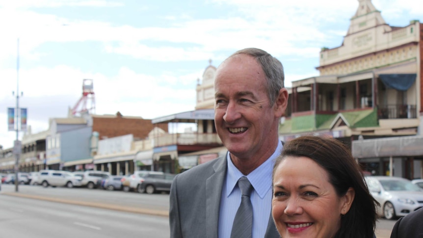 Liberal Candidate for Kalgoorlie Kyran O'Donnell with Deputy Premier Liza Harvey.