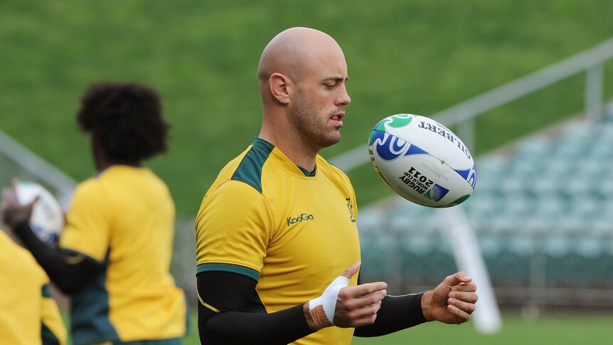 Test recall ... Nathan Sharpe trains with the Wallabies at North Harbour Stadium (Greg Wood: AFP Photo)