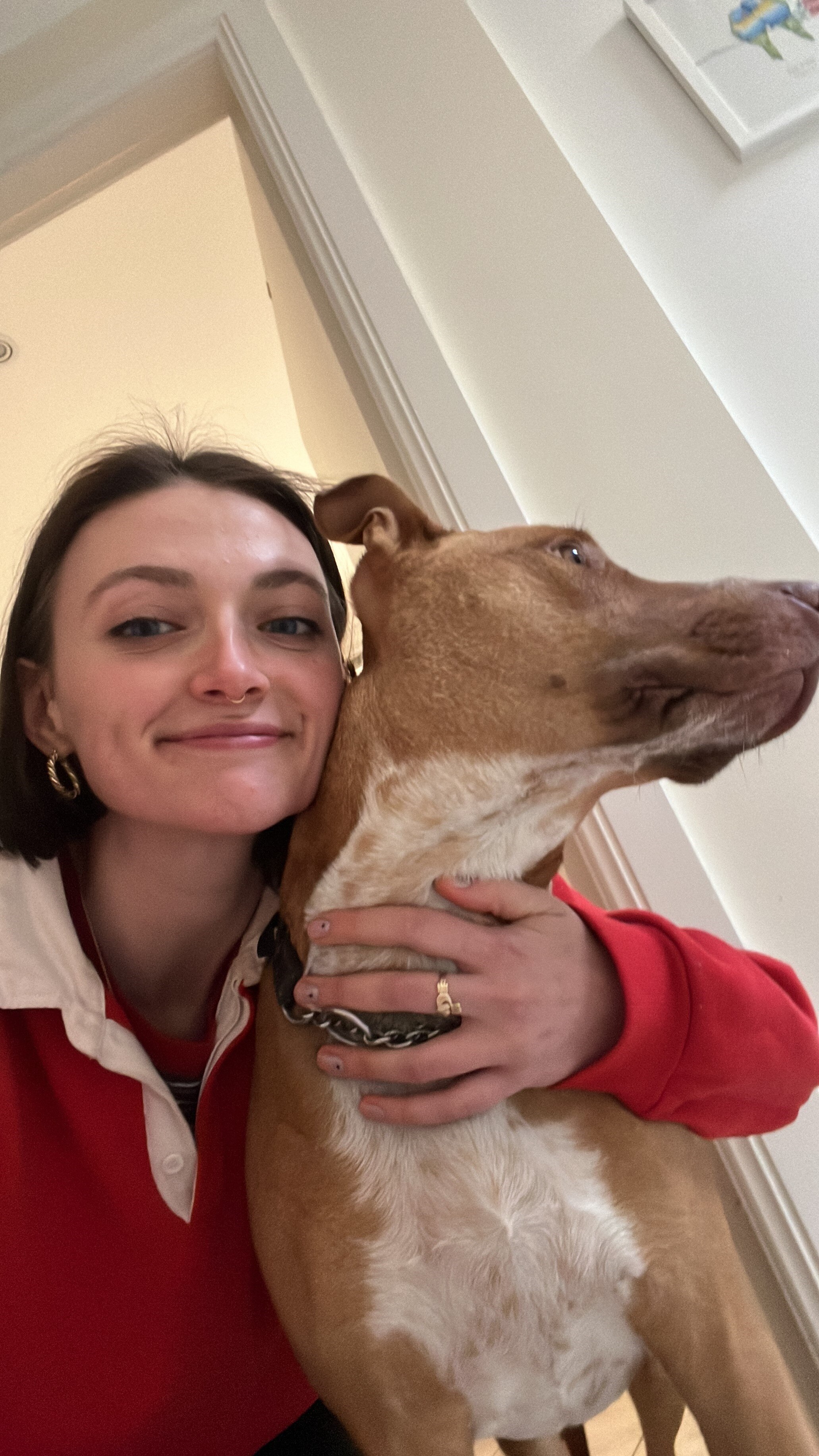 Rose with her dog