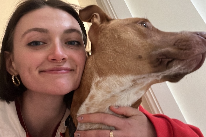 Rose with her dog