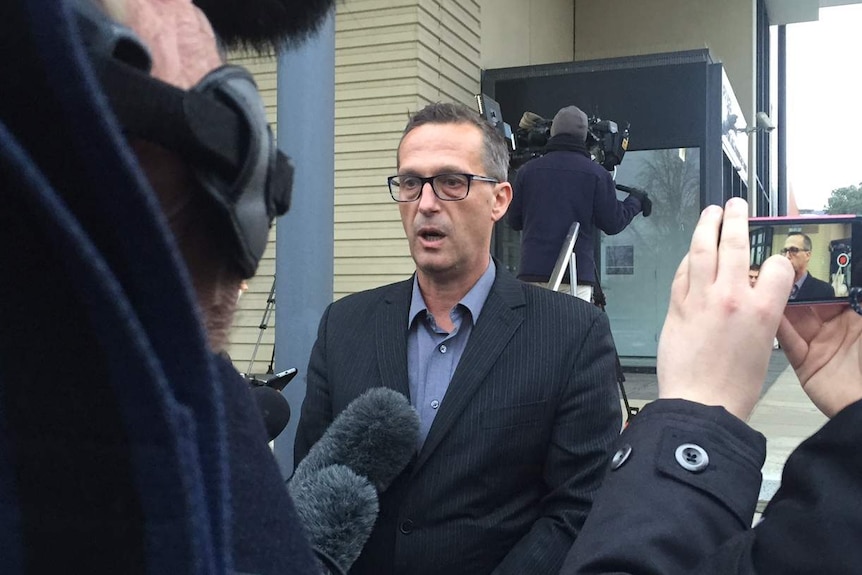 David Ridsdale outside the royal commission hearings in Ballarat.