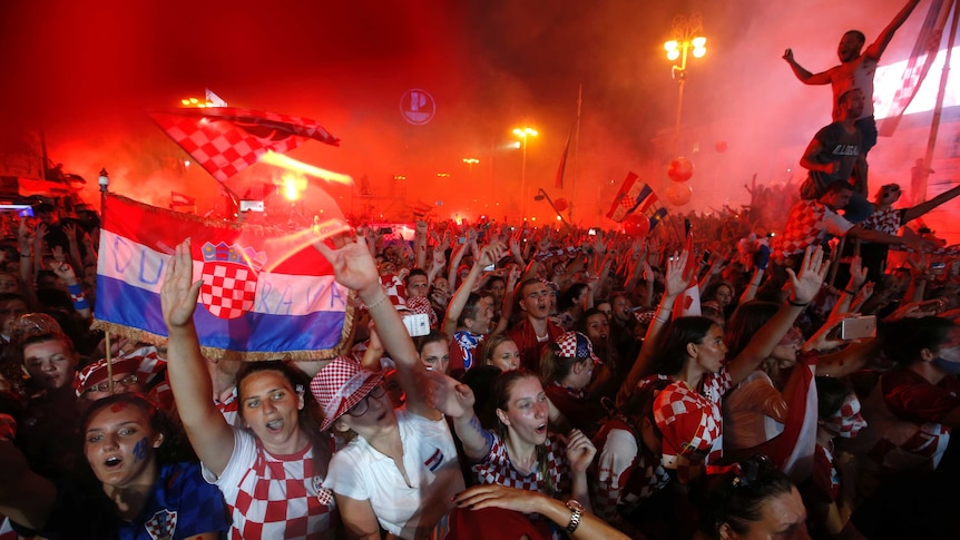 Thousands of fans gathered in Zagreb to welcome home Croatian World Cup team