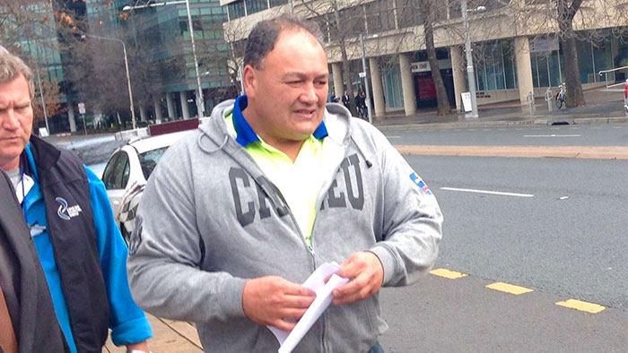 CFMEU official and Canberra Raiders NRL player John Lomax is facing a blackmail charge.