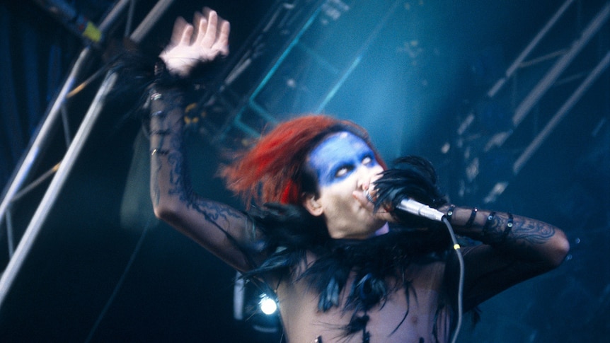 Marilyn Manson performing on stage at the 1999 Big Day Out
