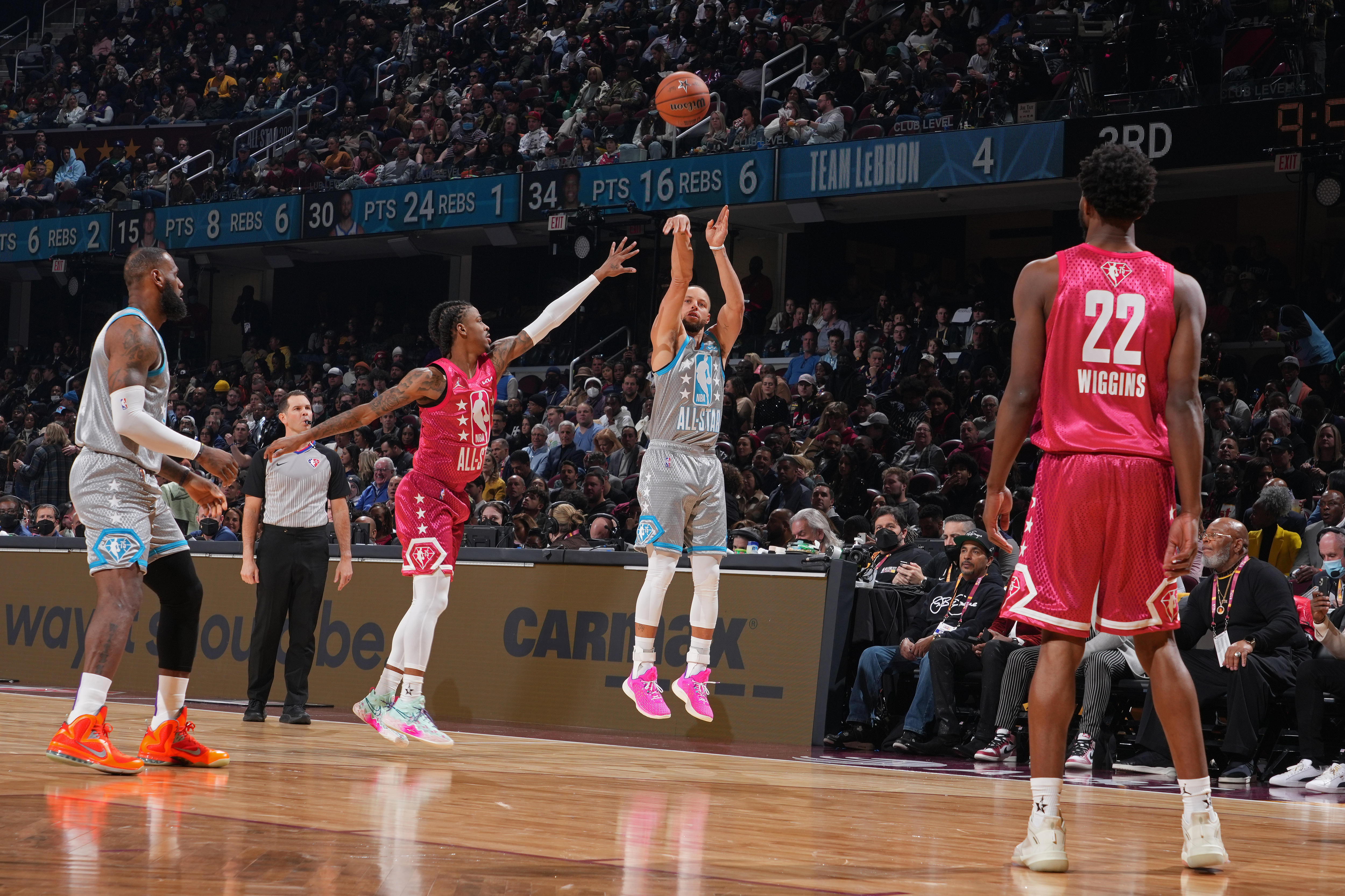 Steph Curry Breaks All-Star Three-point Record, Hometown Hero LeBron ...