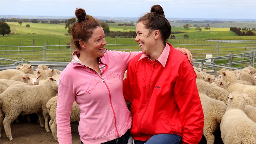 Amy and Bridie Tierney farm together at Carapook in south-west Vic